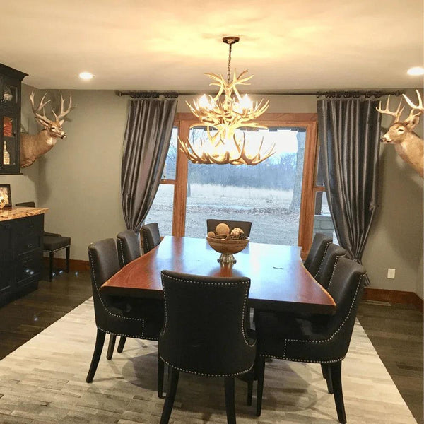 Authentic Whitetail Deer Two Tier Chandelier - Gifts for You 'n Me