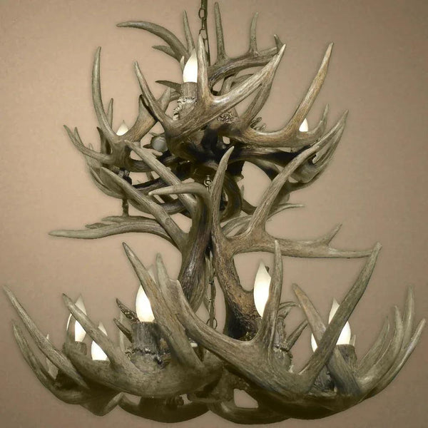 Authentic Whitetail Deer Two Tier Chandelier - Gifts for You 'n Me