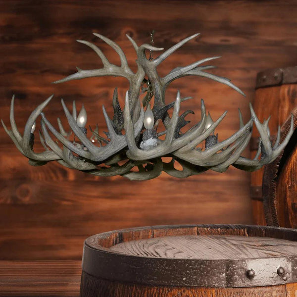 Authentic Whitetail Deer Wide Chandelier - Gifts for You 'n Me
