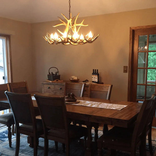 Authentic Whitetail Deer Wide Chandelier - Gifts for You 'n Me
