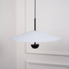 Ava Cone Pendant Light - D40 x H150cm / D15.7 x H59” / Black+White / Warm Light