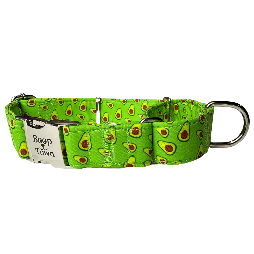 Boop Town Soft Cotton Dog Collar - Anti-Hair Matting & Durable Nylon Core - Quick Release Metal Buckle - Adjustable for Small Medium Large XL Dogs - Gold Tone Hardware