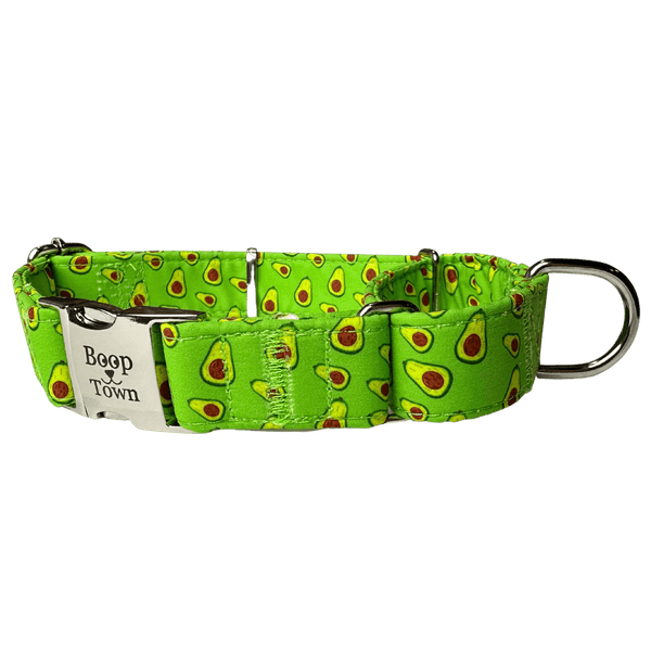 Boop Town Soft Cotton Dog Collar - Anti-Hair Matting & Durable Nylon Core - Quick Release Metal Buckle - Adjustable for Small Medium Large XL Dogs - Gold Tone Hardware