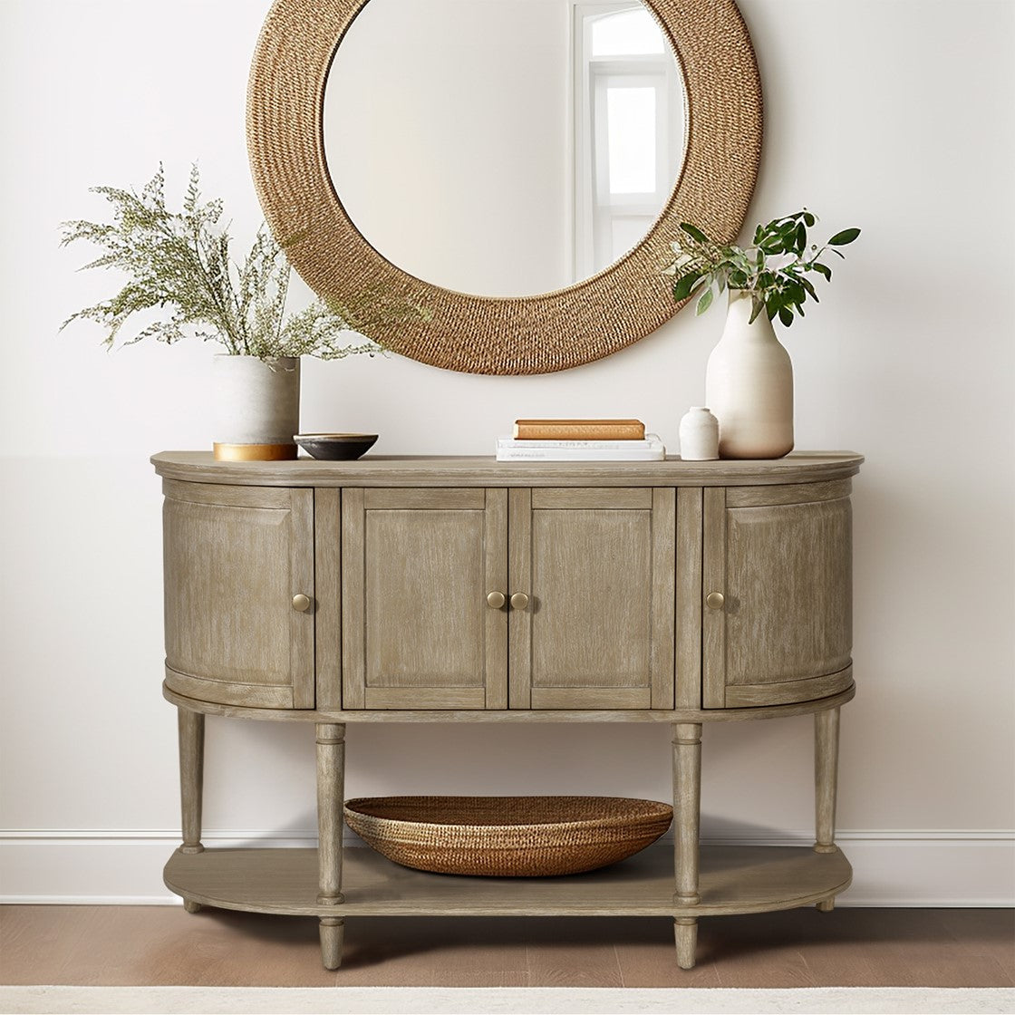 Ayanna Accent Cabinet with Lower Shelf - Reclaimed Wheat