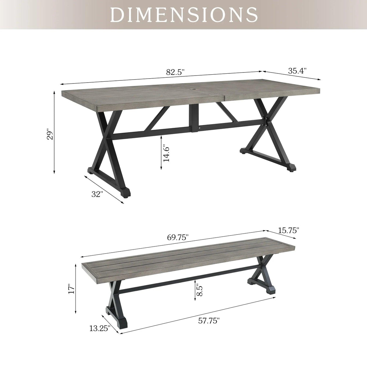 Azur Patio Dining Set of 3 By PEAK HOME FURNISHINGS
