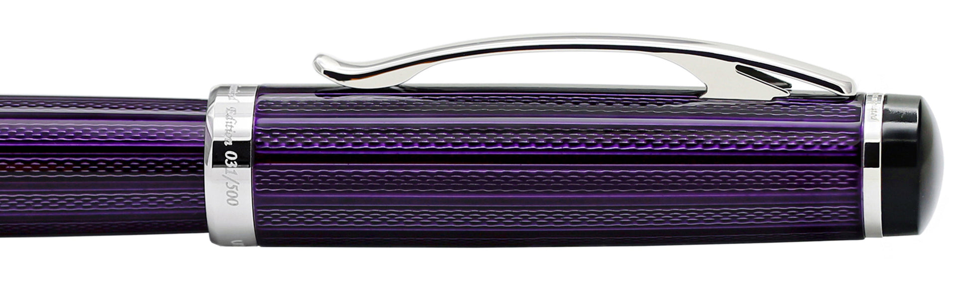 Incognito Diamond-Cut Lacquered Brass Rollerball Pen - Purple