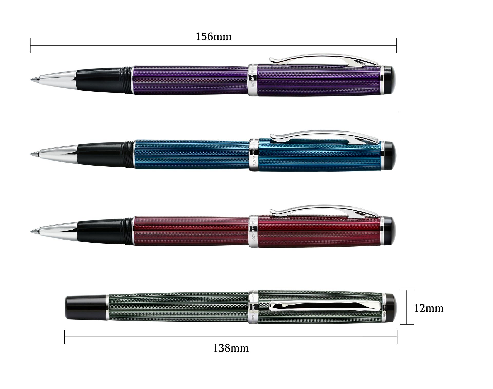 Incognito Diamond-Cut Lacquered Brass Rollerball Pen - Purple