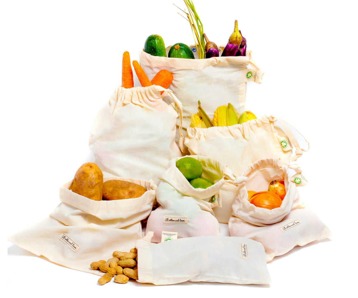 Muslin Bags - Cloth Produce Bags Drawstring