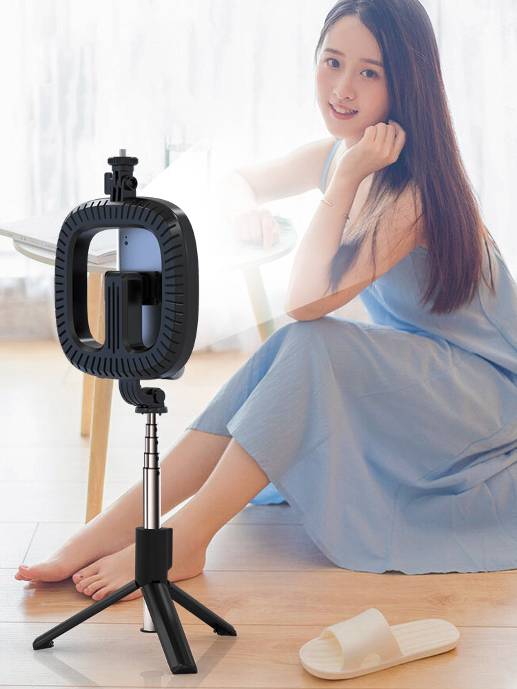 New P40D Square Fill Light Selfie Stick Portable 6 Inches Fill Light Anchor Beauty Light Live Support