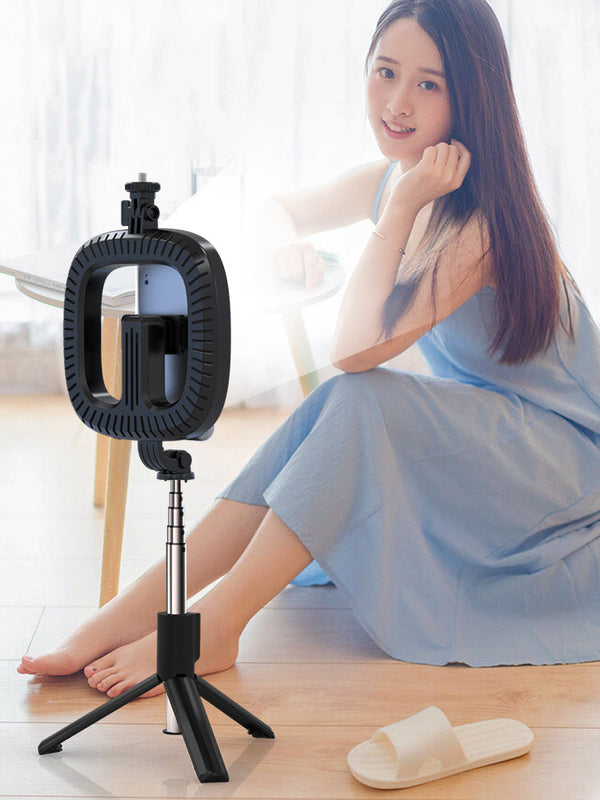 New P40D Square Fill Light Selfie Stick Portable 6 Inches Fill Light Anchor Beauty Light Live Support