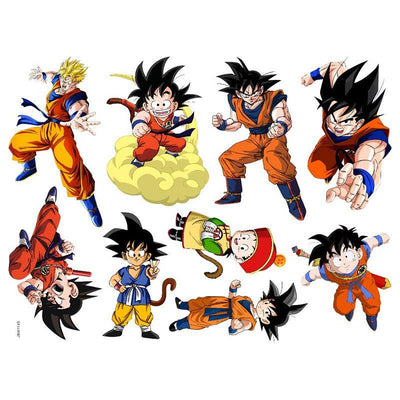 Dragon Ball Wall Sticker Wukong Saiya Decorative Painting Children's Room PVC Decorative Cartoon Sticker