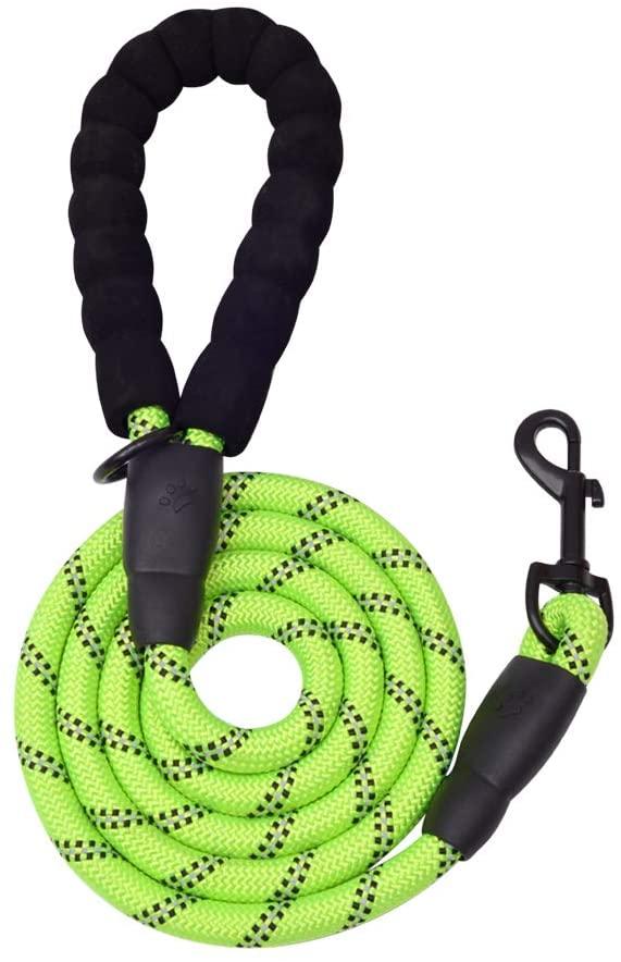6 FT Dog Leash for Large and Medium Dogs-Green Set of 5
