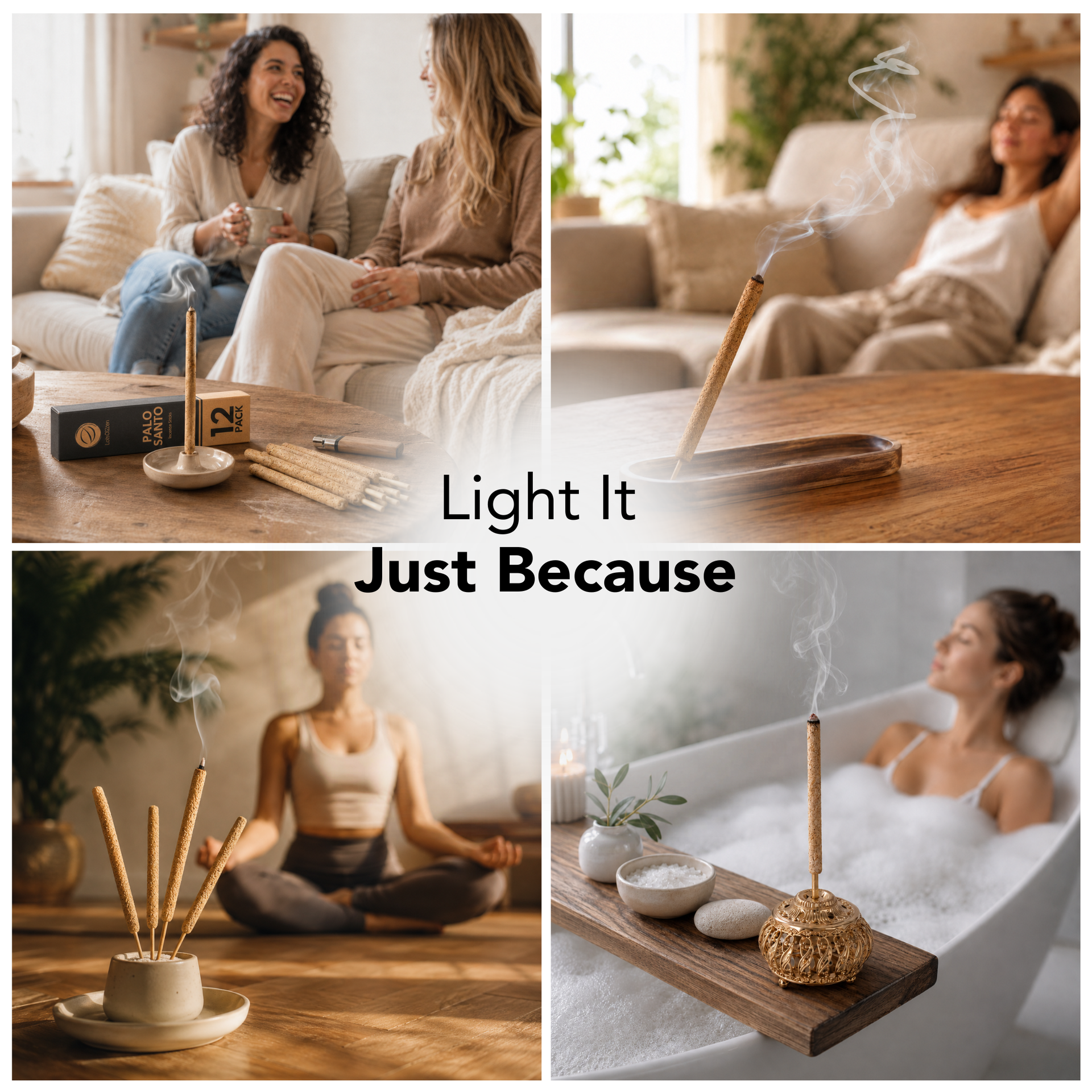 Palo Santo Incense Sticks Smudge Kit (12 Pack)