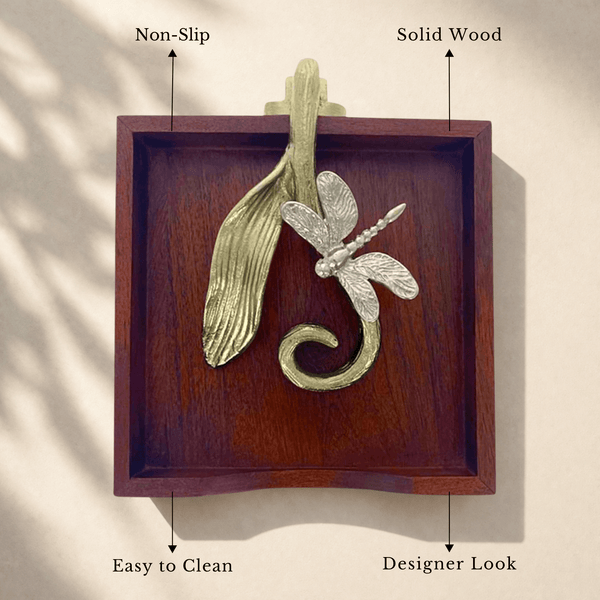 Wooden Napkin Holder – Silver Gold Ornament