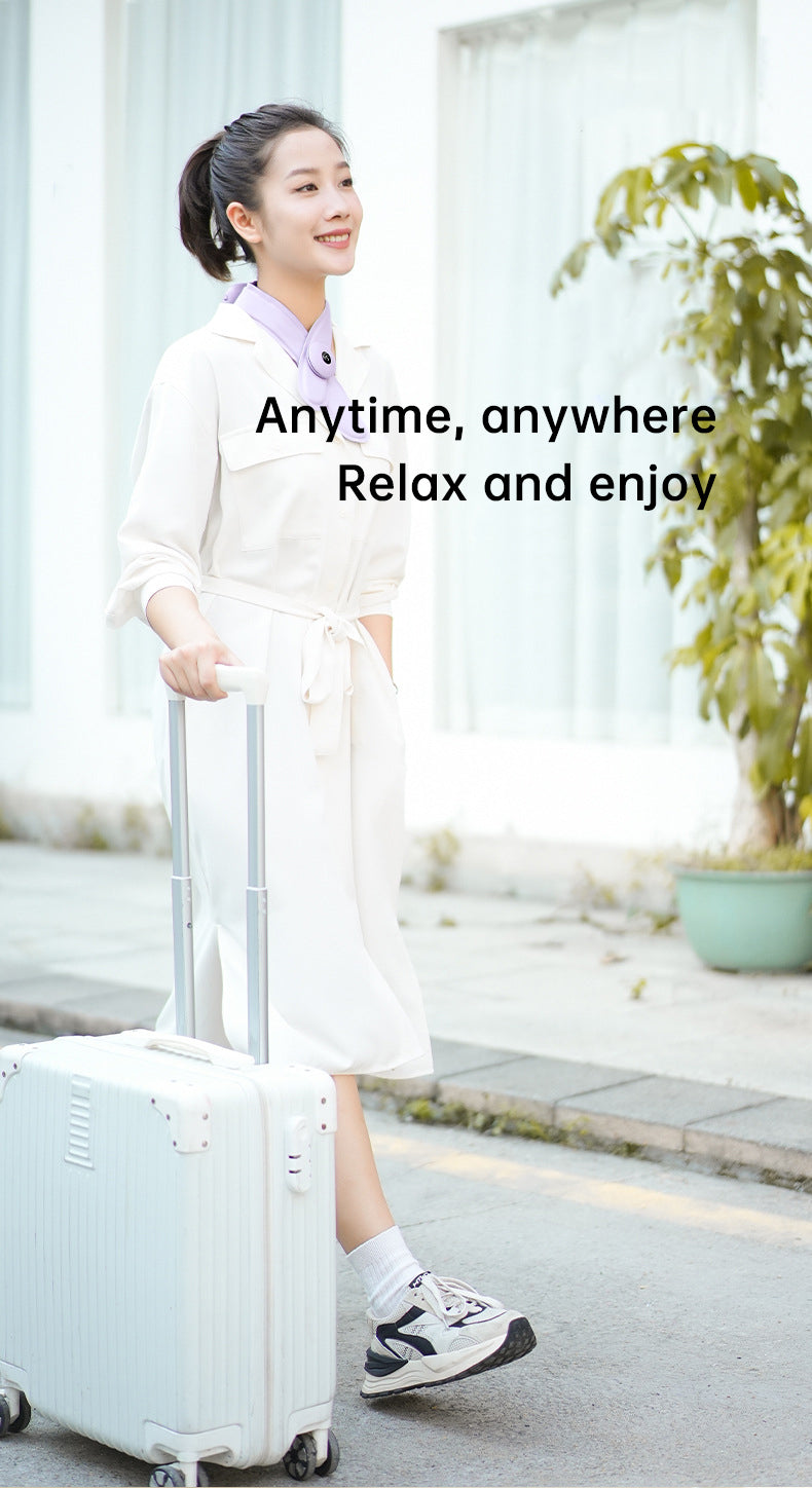 Neck Massager with Heat, Portable Neck Lymphatic Massager for Pain & Fatigue Relief