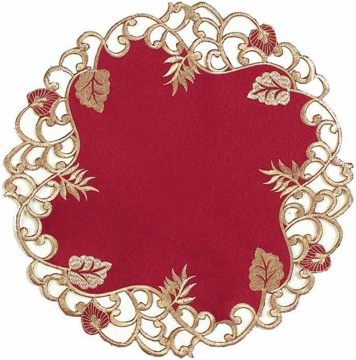 Burgundy Gold Doilies – Royal Garnet, 15 Inch