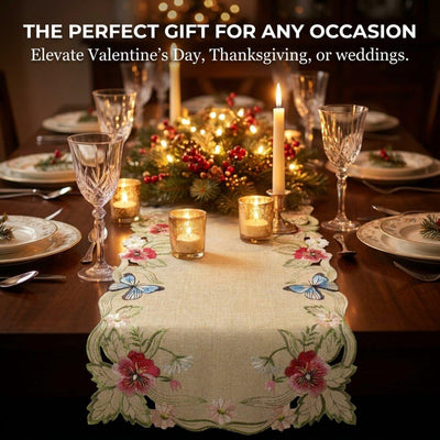 Beige Table Runner – Sandy Dune, 14x108 Inch
