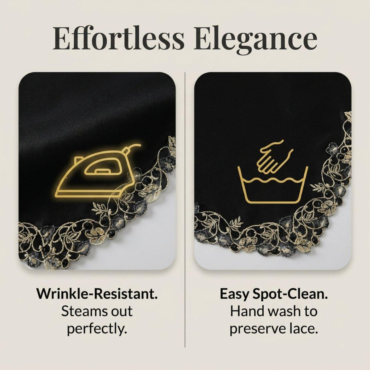 Black Gold Mantel Scarf – Midnight Gold, 18x90 Inch