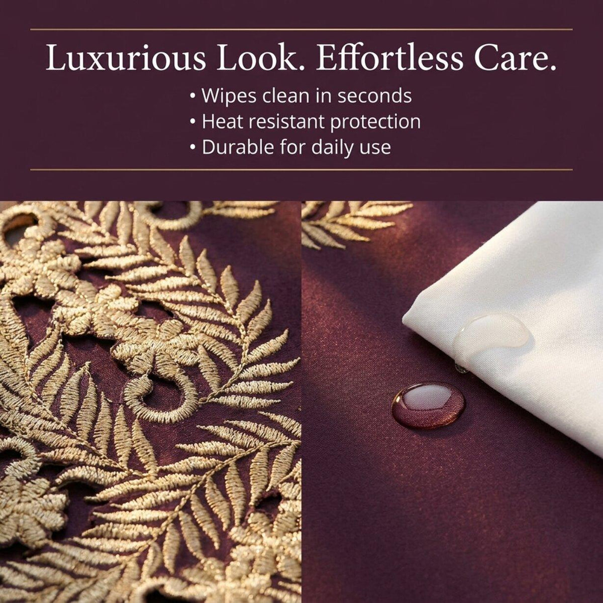 Purple Gold Placemats – Violet Dream, 12x18 Inch