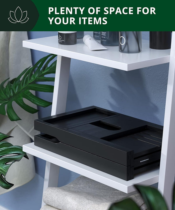 Foldable Bathtub Caddy Tray, Black