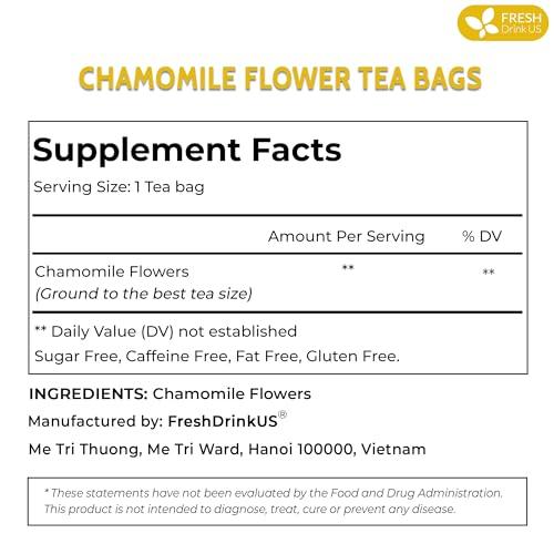 Smooth Sleep & Digest Duo, Chamomile Flower & Fennel Seed Herbal Tea Bags, 100% Natural & Pure Flowers and Seeds, Eco-Conscious & Biodegradable Tea Bags, No Sugar, No Caffeine, No Gluten, Vegan – Herbal Beverage