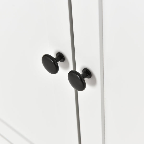 Kitchen Island Cart with Solid Wood Top and Locking Wheels 54.3 Inch Width  (White) V.I.P Digital Presence