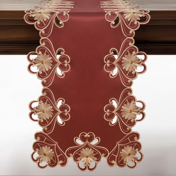 Red Lace Table Runner – Imperial Red, 14x108 Inch