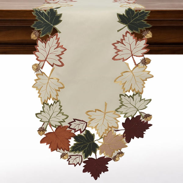 Cream White Table Runner – Falling Petals, 14x108 Inch