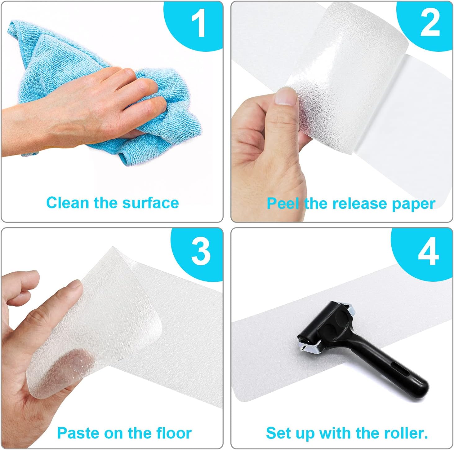 16 Pack Non-Slip Stair Treads, 4