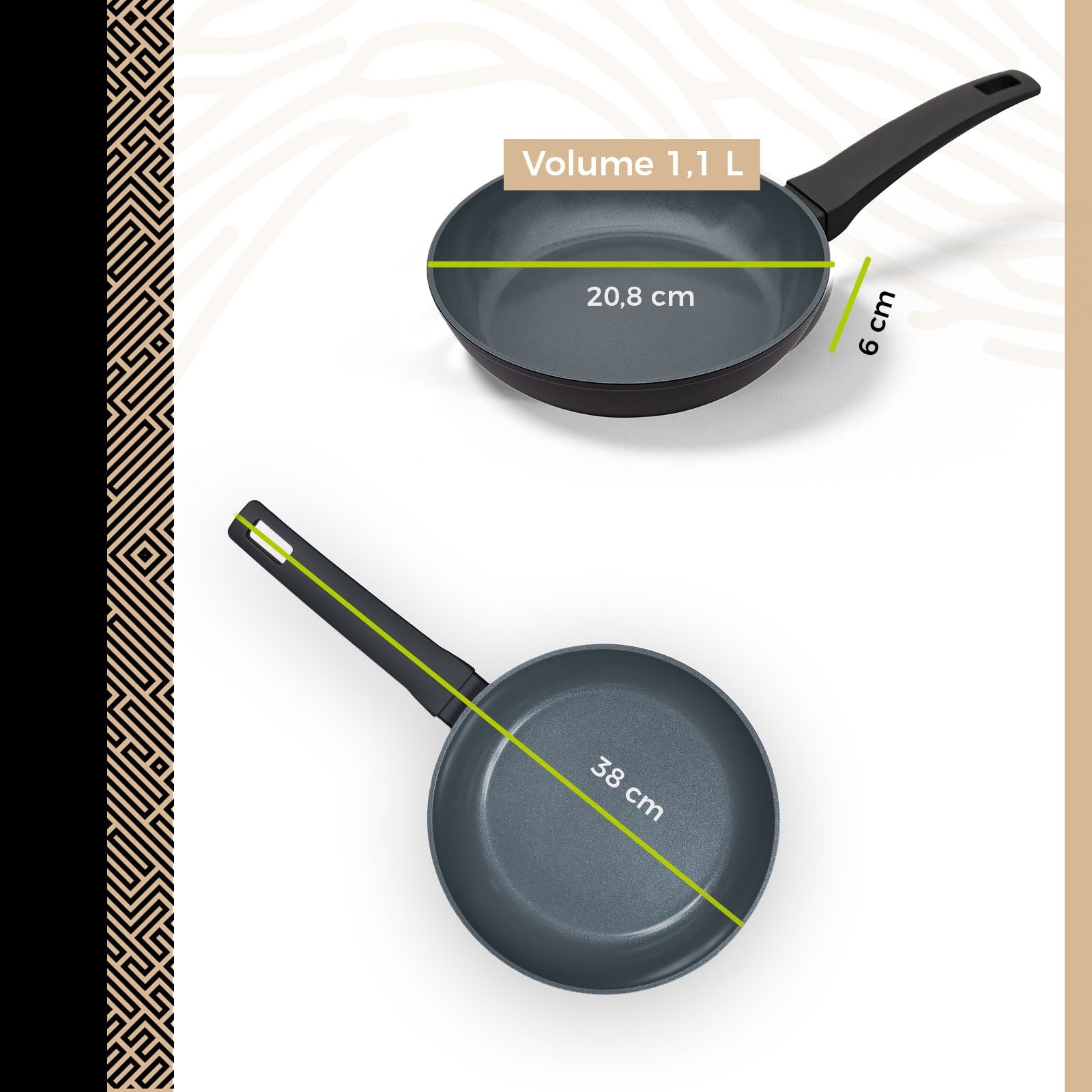 BE | LIVING Delight Series frying pans