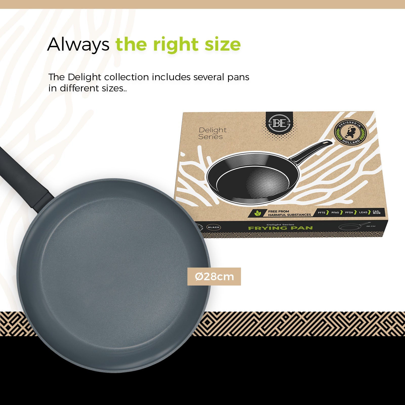 BE | LIVING Delight Series frying pans