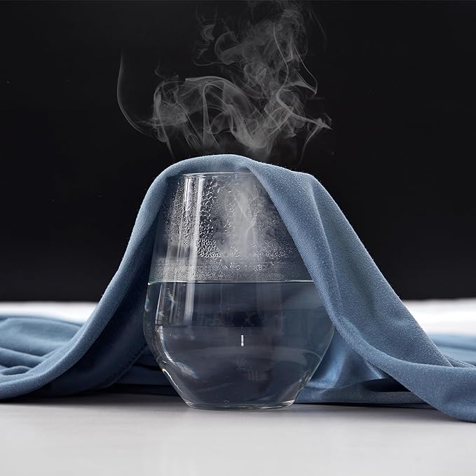 100% Microfiber Jersey Knit Sheet Set with Pillowcases-Stone Blue Sleep Zone