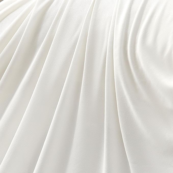 100% Microfiber Jersey Knit Sheet Set with Pillowcase-White Sleep Zone