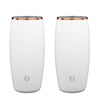 Stainless Steel Beer Glass Set, Set of 2 - White