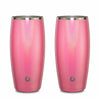 Stainless Steel Beer Glass Set, Set of 2 - Shimmer Pink
