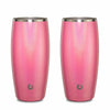Stainless Steel Beer Glass Set, Set of 2 - Shimmer Pink