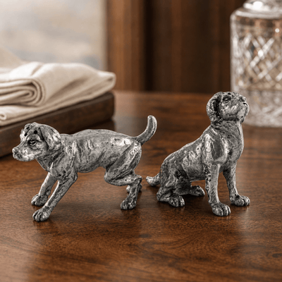 Pewter Spaniel Salt & Pepper Set
