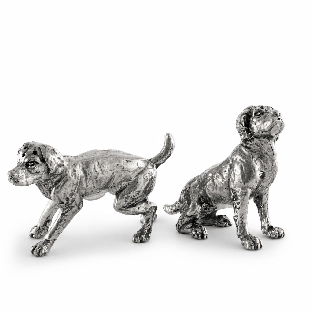 Pewter Spaniel Salt & Pepper Set