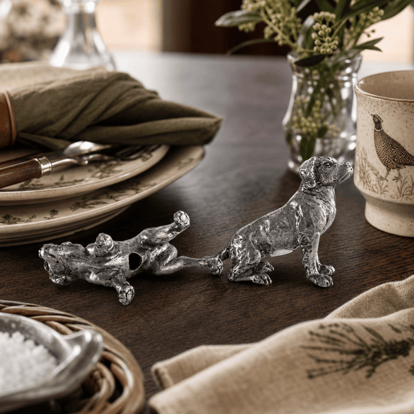Pewter Spaniel Salt & Pepper Set