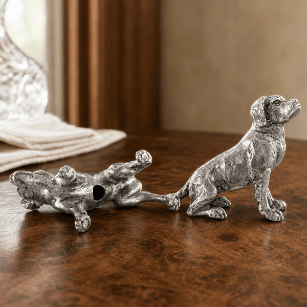 Pewter Spaniel Salt & Pepper Set