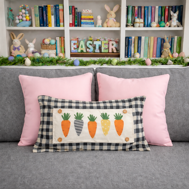 PANEL ONLY: RECTANGLE Spring, Summer, Veggies, Bunny Food, Garden; CARROT PATCH