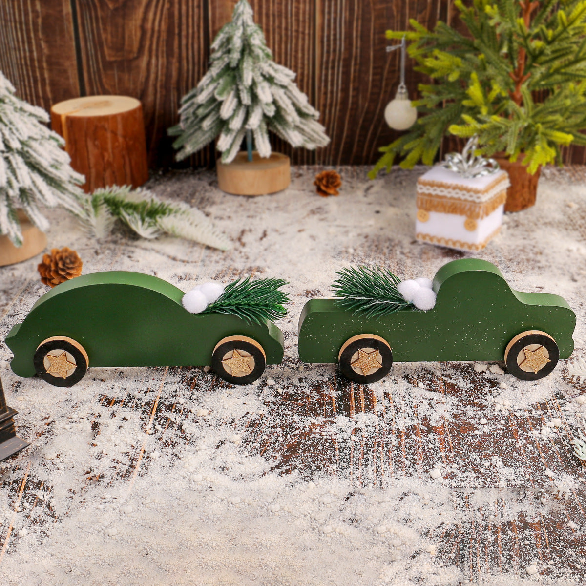 Christmas decoration small ornament fashionable dark green car ornament