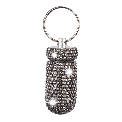 Car Storage Box Bottle Bling Organizer Pill Box Automobile Accessories For Car Interior / Hanging With Key Ring