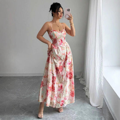 Cross-borderNew Spring and Summer Strapless Shoulder-baring Women's Fashion Fairy Long Elegant Evening Dress