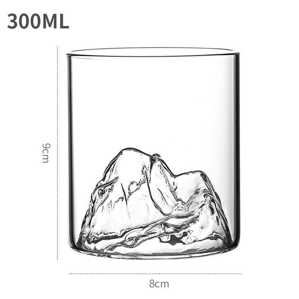 Mountain viewing cup China-Chic style glass transparent household tea cup hot water resistant cup creative Fuji Mountain Tibetan Cup