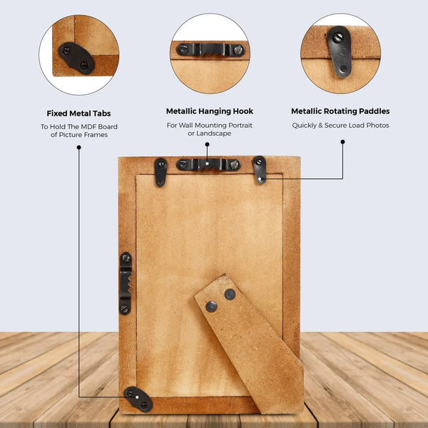Picture Frames Manhattan Skyline Pattern Resin Inlay Collection in 3 Sizes, Pack of 2