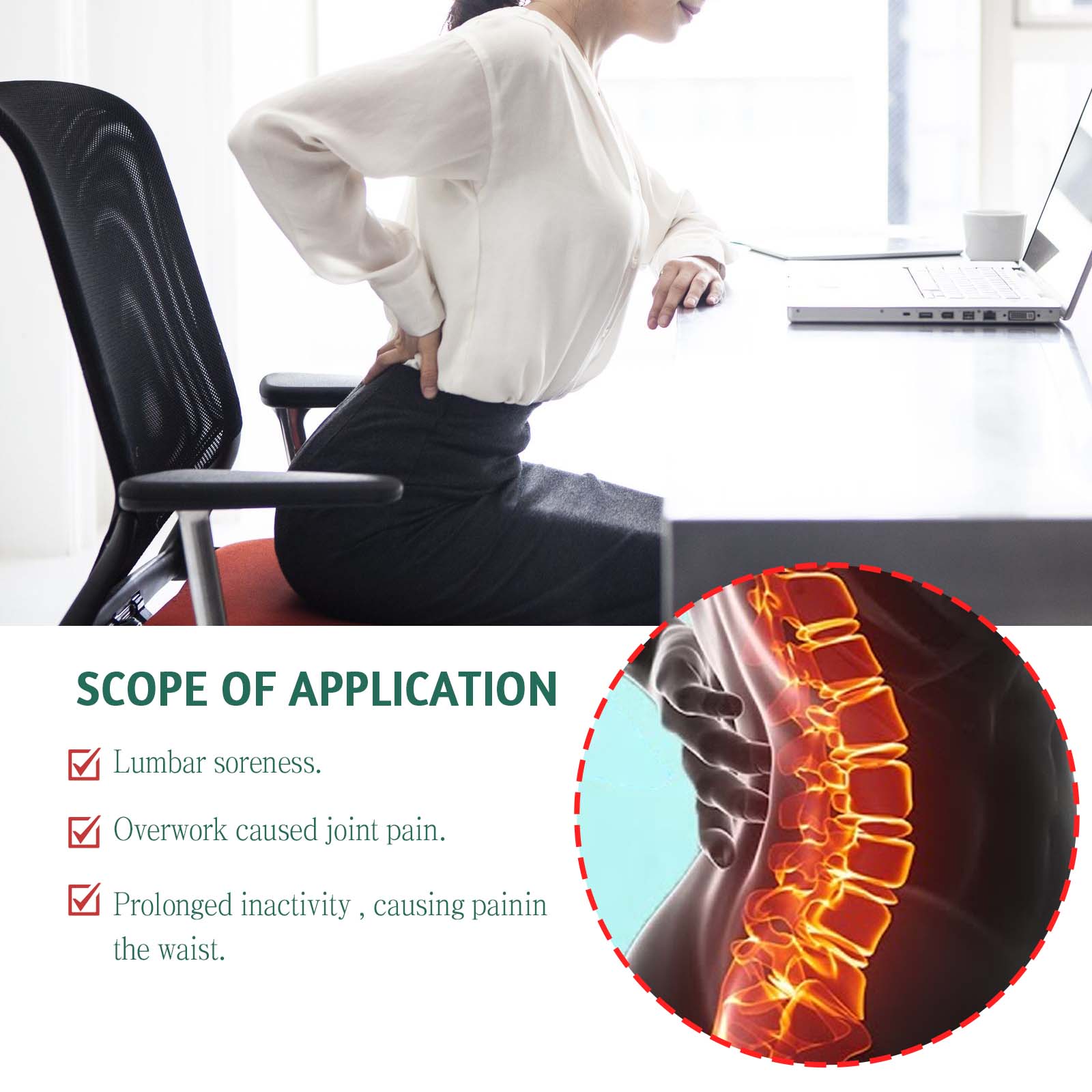 Lumbar Vertebra Plaster, Relieve Lumbar Stiffness, Swelling And Pain Lumbar Disc Protruding Muscles And Bones Care Patch