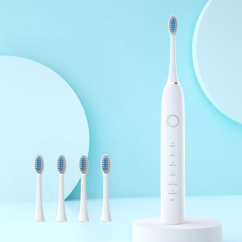 Intelligent electric toothbrush adult soft bristled household sound wave fully automatic charging simple and stylish waterproof