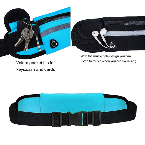 Fashion mini fanny pack for women men Portable convenient USB waist pack Travel multifunctional waterproof phone belt bag
