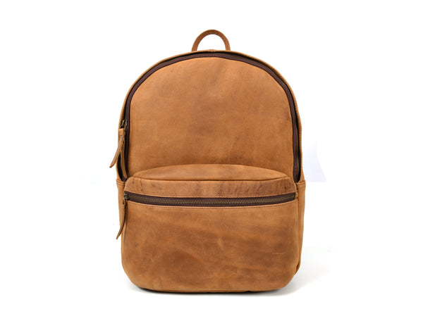 Sahara Leather Travel Backpack - Walnut Brown (BP-52)